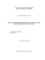 Xây dựng bộ điều khiển nhúng giải thuật cmac cho xe hai bánh tự cân bằng  