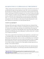 Đại dịch COVID-19 và Hình dạng suy thoái kinh tế