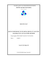 Quản lý rủi ro dự án xây dựng chung cư cao tầng giai đoạn xây lắp tại tp  hồ chí minh  