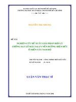 Nghiên cứu đề xuất giải pháp hợp lý chống sạt lỡ mái taluy nền đường hiện hữu ở miền tây nam bộ 