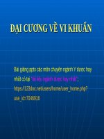 ĐẠI CƯƠNG về VI KHUẨN ppt _ VI SINH