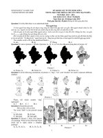 Đề thi lớp 6 Trần Đại Nghĩa (Hồ Chí Minh) năm học 2015 - 2016 phần trắc nghiệm