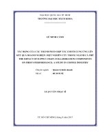 Tác động của các thành phần hợp tác chuỗi cung ứng lên kết quả doanh nghiệp một nghiên cứu trong ngành cà phê  