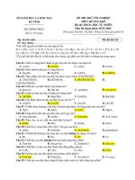 Đề thi thử tốt nghiệp THPT môn Hóa học năm 2020-2021 có đáp án - Trường THPT Hương Khê