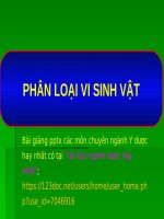 ĐẠI CƯƠNG về VI KHUẨN ppt _ VI SINH