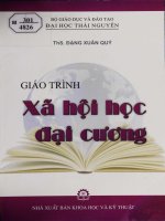 Giáo trình xã hội học đại cương phần 1