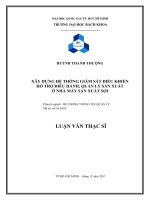 Xây dựng hệ thống giám sát điều khiển hỗ trợ điều hành, quản lý sản xuất ở nhà máy sản xuất sợi  