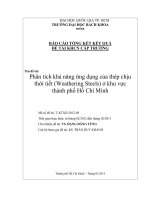 Phân tích khả năng ứng dụng của thép chịu thời tiết (weathering steels) ở khu vực thành phố hồ chí minh 