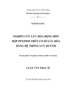 NGHIÊN cứu lưu hóa ĐỘNG hỗn hợp PPEPDM TRÊN cơ sở lưu hóa BẰNG hệ THỐNG lưu HUỲNH 