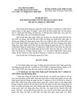 NGHỊ QUYẾT ĐẠI HỘI ĐẢNG BỘ QUẬN HẢI CHÂU KHÓA VI, NHIỆM KỲ 2020 - 2025