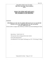 Mô hình các yếu tố tác động đến quản lý và vận hành chuỗi cung ứng trên địa bàn tp  hồ chí minh và các tỉnh lân cận 