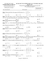 Đề thi thử tốt nghiệp THPT Quốc gia môn Toán năm 2020-2021 có đáp án - Trường THPT Lý Thái Tổ (Lần 1)