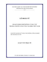 Hoạch định hợp đồng cung cấp trong chuỗi cung ứng tại ibm việt nam  