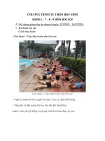 CHƯƠNG TRÌNH TỰ CHỌN HỌC SINH KHỐI 6 – 7 – 8 - 9 MÔN BƠI LỘI