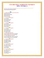 câu hỏi trắc nghiệm ôn tập đợt