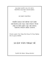 Triển khai mô hình vật liệu microplane m4l cho phân tích phi tuyến kết cấu bê tông trong phần mềm ansys  
