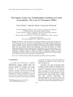 The Impact of the Use of Independent Auditing on Credit  Accessibility: The Case of Vietnamese SMEs