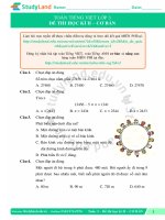 TOÁN TIẾNG VIỆT LỚP 3 Đề thi học kì II – CƠ BẢN – ĐỀ 2