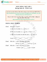 TOÁN TIẾNG VIỆT LỚP 4 Bài tập Tuần 20 – NÂNG CAO – ĐỀ 2