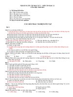 ĐỀ CƯƠNG ÔN TẬP  KIỂM TRA HỌC KỲ I KHỐI 12 NH 2020 - 2021