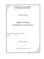 Nghiên cứu thiết kế xe hybrid từ xe toyota innova  