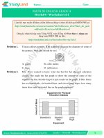 TOÁN TIẾNG ANH LỚP 4 Bài tập Tuần 20 – CƠ BẢN – ĐỀ 1