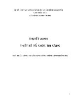 Thiết kế tổ chức thi công cải tạo nâng cấp QL12B tỉnh hòa bình 