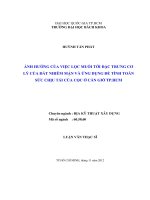 Ảnh hưởng của việc lọc muối tới đặc trưng cơ lý của đất nhiễm mặn và ứng dụng để tính toán sức chịu tải của cọc ở cần giờ tp  hồ chí minh  