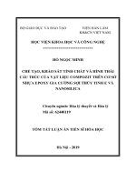 Tóm tắt luận án Tiến sĩ Hóa học: Chế tạo, khảo sát tính chất và hình thái cấu trúc của vật liệu compozit trên cơ sở nhựa epoxy gia cường sợi thủy tinh E và nanosilica