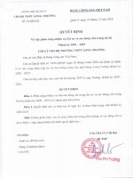 [LT] Quyết định phân công nhiệm vụ Chi ủy và các đảng viên trong chi bộ nhiệm kỳ 2020 - 2025