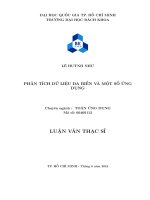 Phân tích dữ liệu đa biến và một số ứng dụng  
