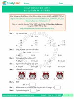TOÁN TIẾNG VIỆT LỚP 2 Bài tập Tuần 16 – CƠ BẢN – ĐỀ 1