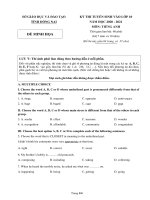 Đề thi tuyển sinh vào lớp 10 môn Tiếng Anh năm học 2020-2021 – Sở Giáo dục và Đào tạo Đồng Nai