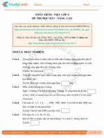 TOÁN TIẾNG VIỆT LỚP 4 Đề thi học kỳ I – NÂNG CAO – ĐỀ 1