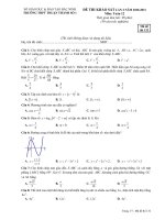 Đề thi KSCL môn Toán 12 năm 2020-2021 - Trường THPT Thuận Thành số 1 (Lần 2)
