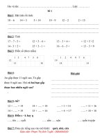 ĐỀ ôn tập NGHỈ DỊCH COVID lớp 1 2 