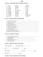 BO DE ON tập TIẾNG ANH lớp 3 