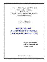 Thiết kế hệ thống quản lý hoạt động logistics công ty mio communications  