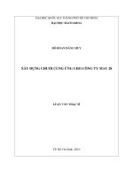 Xây dựng chuỗi cung ứng cho công ty may 28  