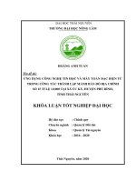 (Khóa luận tốt nghiệp) Ứng dụng công nghệ tin học và máy toàn đạc điện tử thành lập mảnh bản đồ địa chính số 15 tỉ lệ 1 1000 tại xã Úc Kỳ, huyện Phú Bình, tỉnh Thái Nguyên