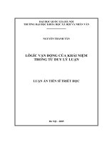 Lôgíc vận động của khái niệm trong tư duy lý luận