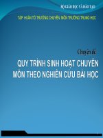 Đổi mới sinh hoạt chuyên môn