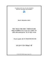 Thu nhận trí thức thích nghi  nghiên cứu tại các công ty liên doanh quốc tế ở việt nam  