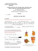 Phiếu bài học tuần 32_ Phiếu học tập Chương Bài tiết_ sinh học 8