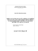 Thiết lập tương quan sức chống cắt không thoát nước giữa thí nghiệm trong phòng và thí nghiệm hiện trường của đất bùn sét khu vực quận 2, tp  hồ chí minh  