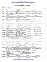 Đề kiểm tra Hóa 10 học kỳ II