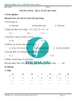 ÔN tập TOÁN  lớp 1   tuần từ 16 đến 20 3 