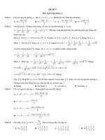 ĐỀ KIỂM TRA 1 TIẾT CHƯƠNG 3 ĐẠI SỐ 11 |