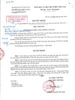 QĐ-ĐHGTVT về việc giao nhiệm vụ thực hiện các đề tài NCKH của sinh viên năm học 2016-2017