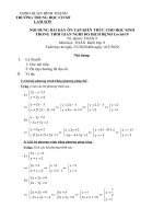 TOAN 9 ĐẠI SỐ TUẦN 28